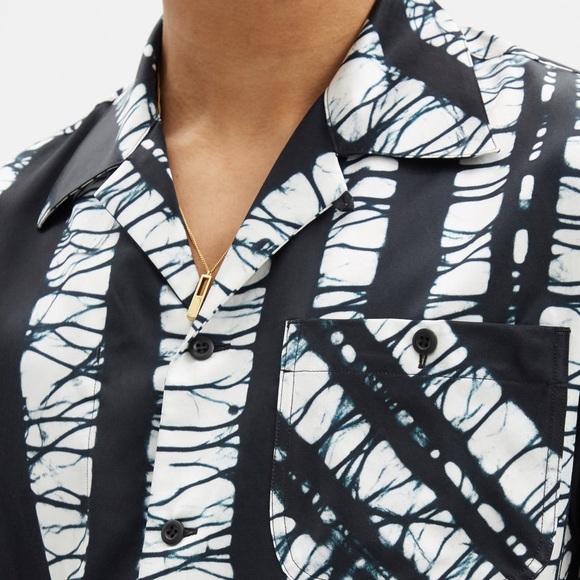 NWT NICHOLAS DALEY
Roketsu-dyed rayon-blend twill short-sleeved shirt - Picture 5 of 6